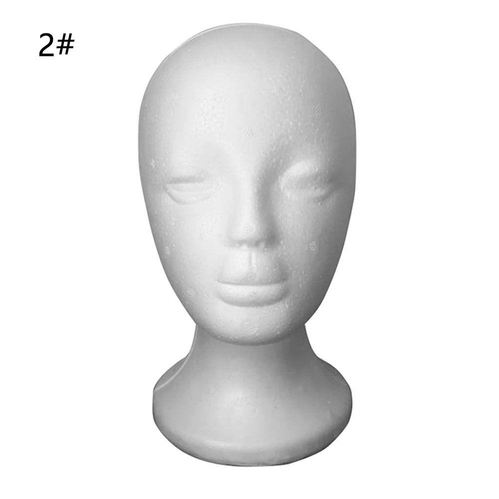 Head Model Hairpieces Stand Holder Foam Wig Head Head Model Styrofoam Mannequin Head Foam Mannequin