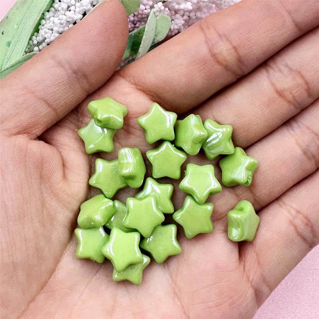 20 шт., 10,2 мм, акриловые маленькие звездочки, свободные бусины для браслета, ожерелья, брелока, материал для самостоятельного изготовления бисера