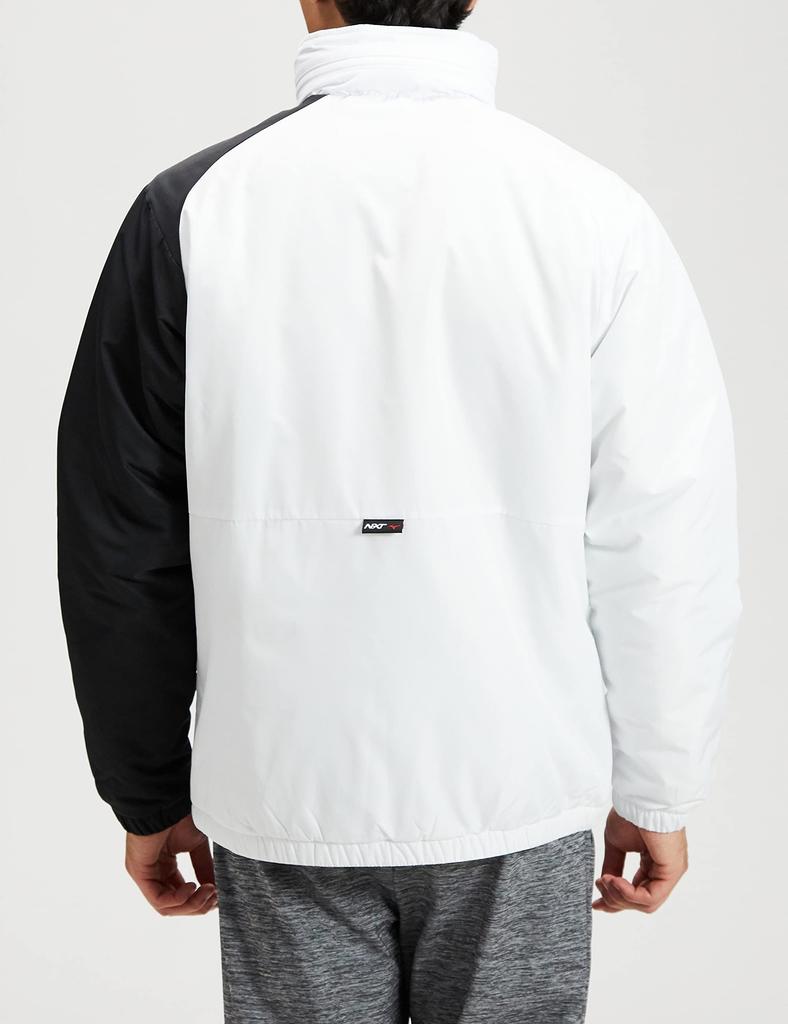 Mizuno Breath Thermo Warmer and Size Medium N-XT Jacket, Moisture-Wicking, Heat-Generating, Windproof, 32JE2750, White/Black,