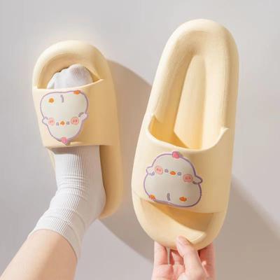 Женские милые тапочки для ванной 2024 года, летняя новая мода, мягкая подошва, удобные универсальные домашние повседневные пляжные сандалии