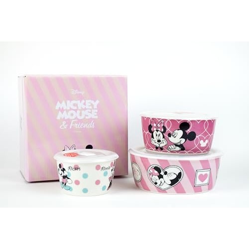 Maebata Disney Microwave Pack Set of 3, D-MF26, Mickey & Minnie Mouse, 50798