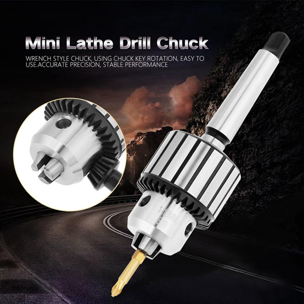 MT2-B16 Arbor Lathe Chuck Carbide Steel Key Type Drill Chuck Morse Taper Arbor Adapter For Lathe