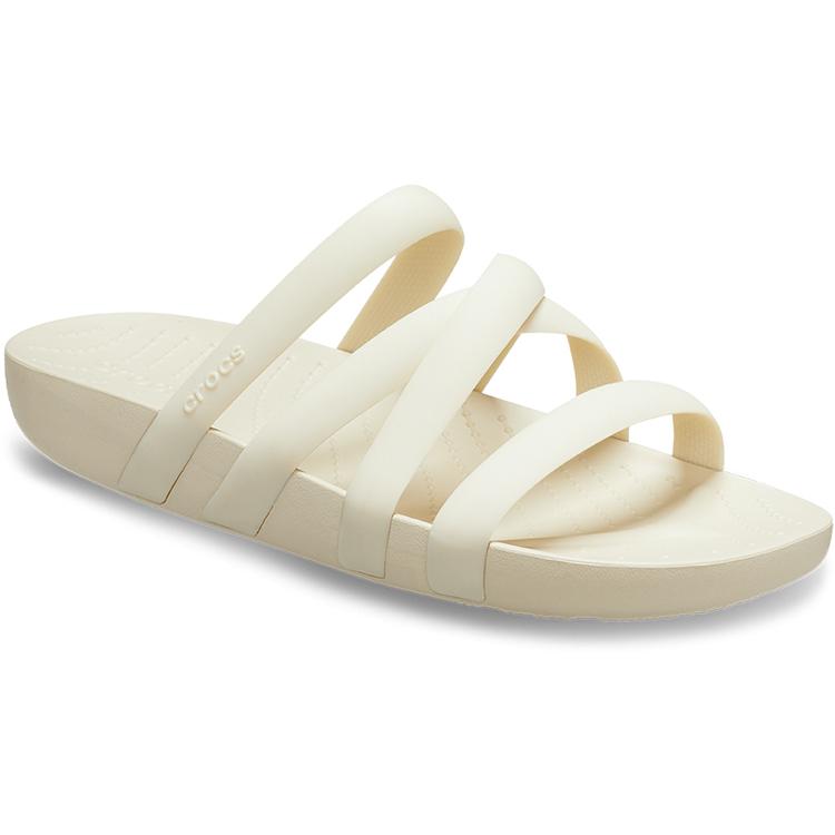 Crocs EVA Износостойкие Нескользящие Шлепанцы Женские Костяной Белый 208217-2Y2