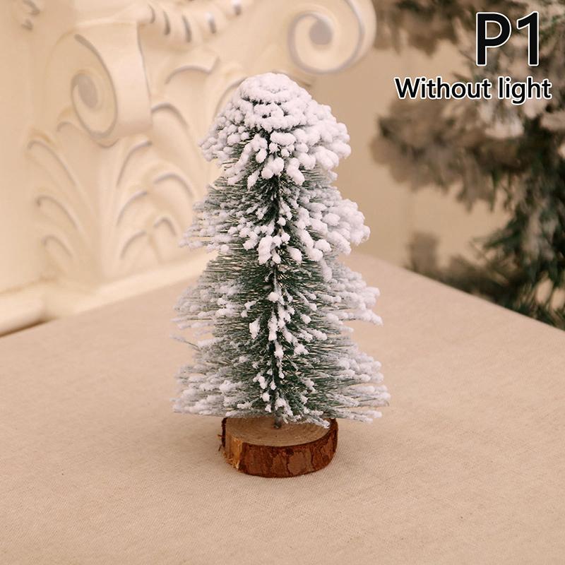 Светодиодные украшения для рождественской елки, настольный миниатюрный светильник, домашний декор, мини-светящиеся украшения для рождественской елки своими руками для офисной вечеринки