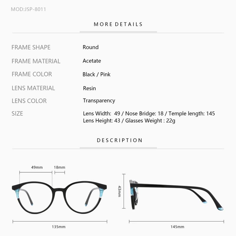 ZENOTTIC Fashion Unisex Round Non Prescription Optical Glasses Frame Clear Lens Comfortable Daily Casual Eyewear