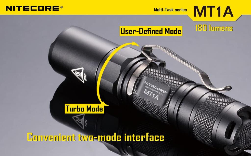 NITECORE со светодиодом CREE Максимальная яркость 180 люмен Использует 1 AA MT1A-G2 [Оснащен XP-G2 / / батареей]