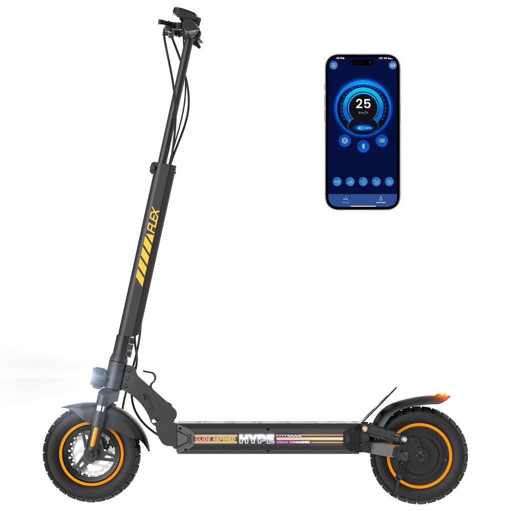 Electric Scooter iScooter W9 Air 10" 500W Motor Fully Suspended Adult Electric Scooter Top Speed 25Km/h 48V 10AH Black