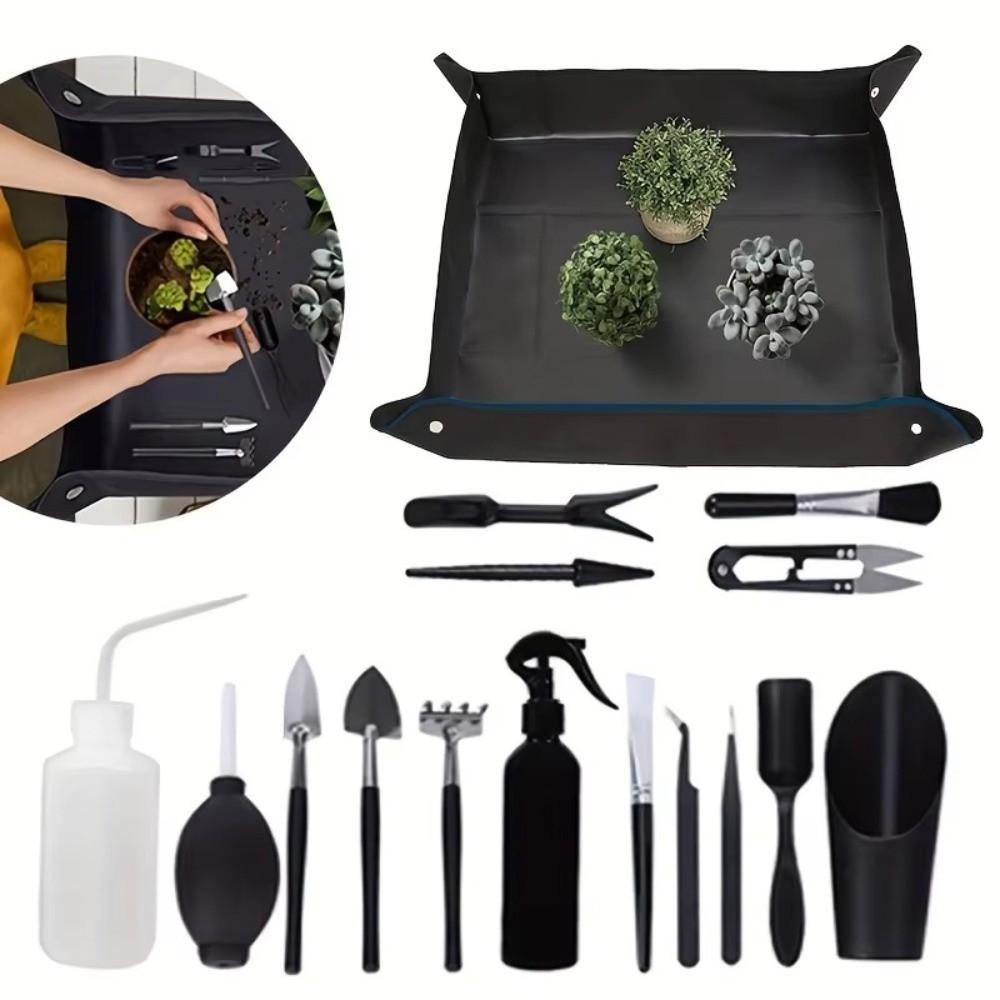 Waterproof Mat Garden Planter Kit Stainless Steel Transplanting Tools Home Indoor