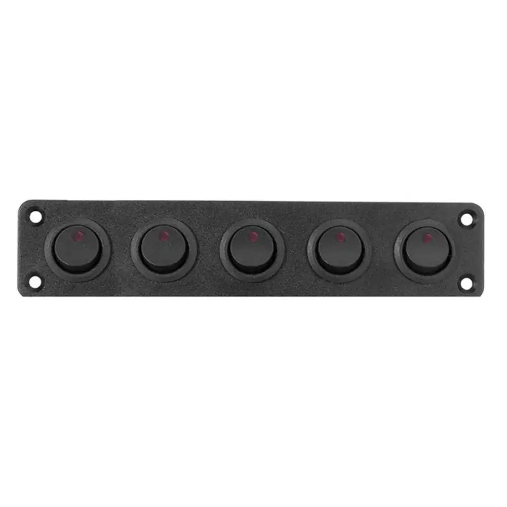 12 В 1-5 Gang Универсальный тумблер Панель USB Автомобиль Лодка Морской Автофургон Грузовик Синий светодиод Стильные аксессуары Морской кулисный переключатель