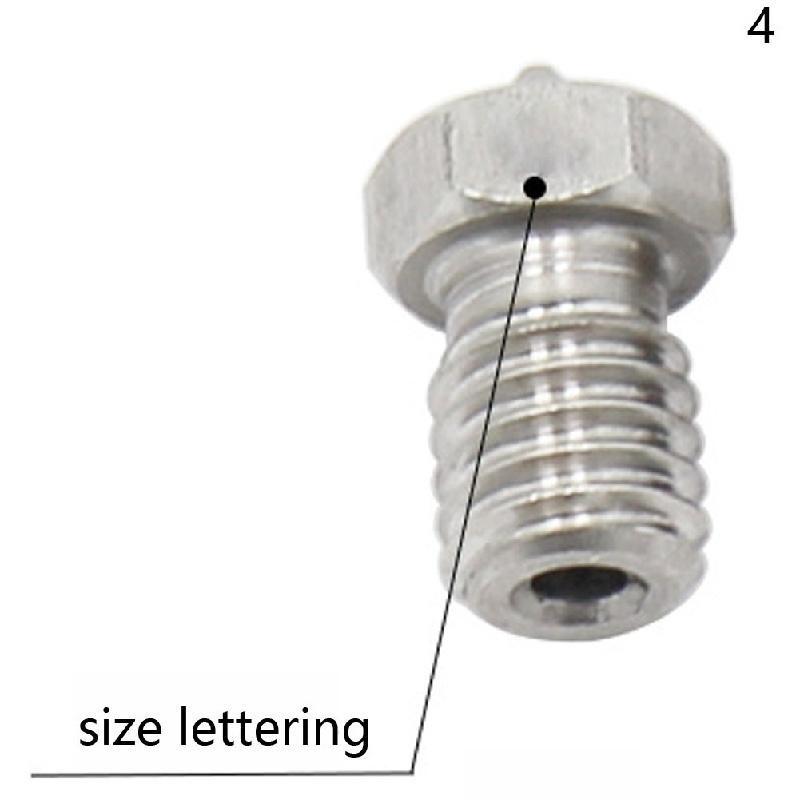 5 шт., сопло из нержавеющей стали, детали для экструдера для 3D-принтера, резьбовая часть накаливания