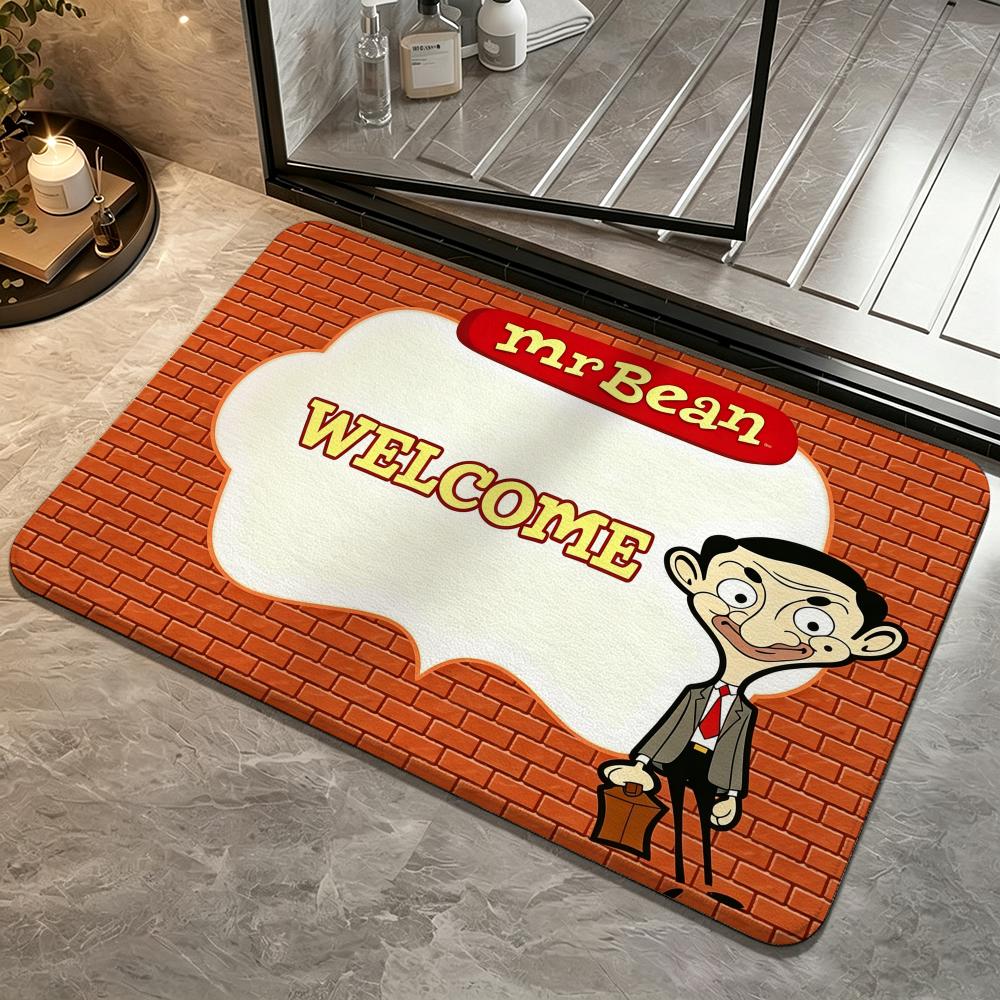 IP-Mr. BeanS Floor Mat Soft Non-Slip Bath Mat, Bedside Carpet, Absorbent Doormat for Home