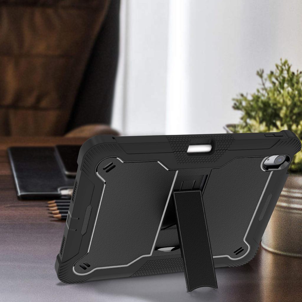 For iPad Air 11 (2025)/(2024) Case Silicone+PC Tablet Cover with Stable Kickstand