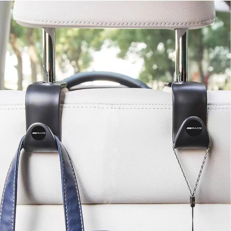 Car Seat Back Storage Hook Vehicle Headrest Organizer Hanger Hook For Mercedes Benz AMG W212 W205 W246 W177 W176 W213 GLC GLE GLS ML Welcome LaserLamp
