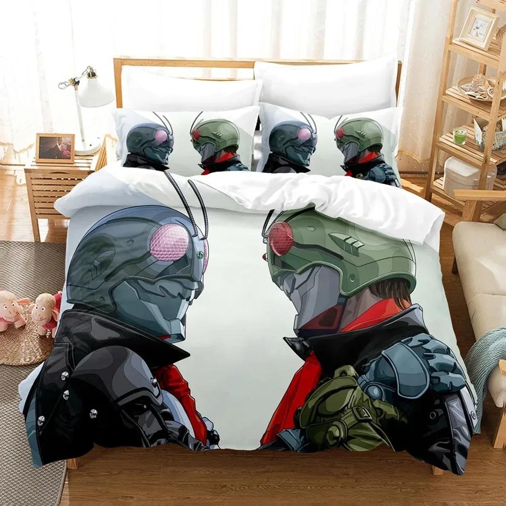 Комплект постельного белья Kamen Rider, пододеяльник, наволочка, удобный стеганый комплект постельного белья, комплект постельного белья размера «king size» для дома и офиса