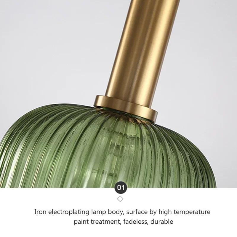 Винтажный витражный подвесной светильник, скандинавская креативная люстра, обеденный стол со светодиодами для гостиной, прикроватная лампа, украшение дома