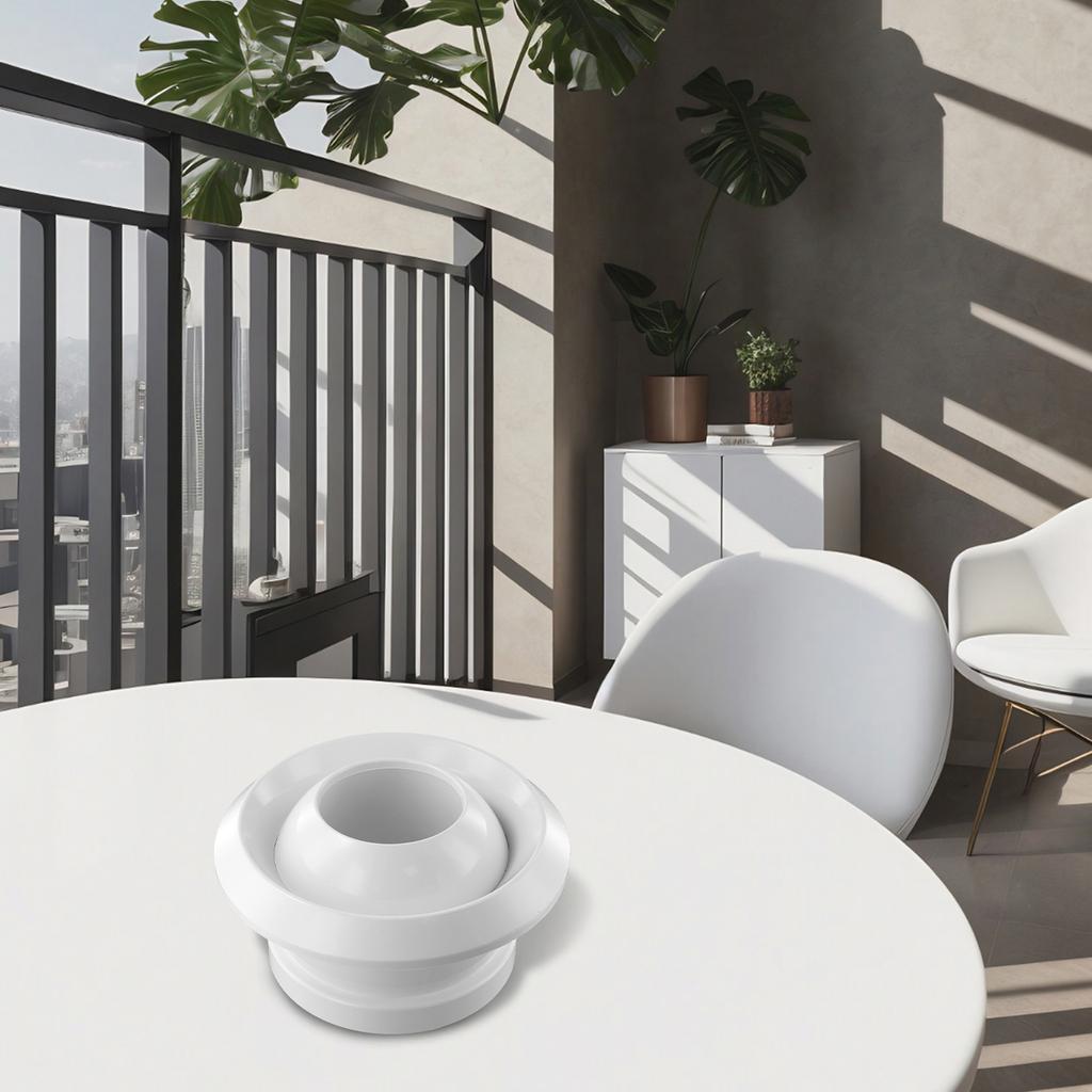 Indoor Exhaust Vent ABS Air Vent For Central HVAC System 100mm Size Decorative Vent Design For Airport Station