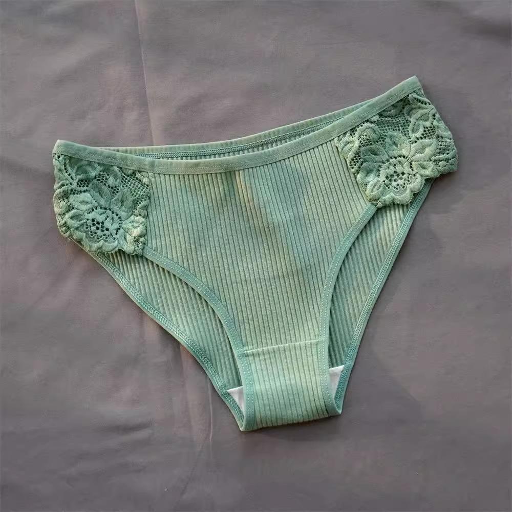 3 Pieces Women's Pure Cotton Underwear Women's Soft and Comfortable Girl Large Size Medium and Low Waist Triangle Underwear Fashion Sports Panties