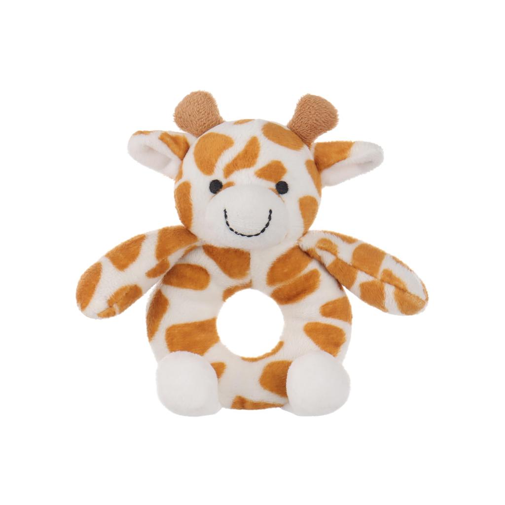 Apricot Lamb Giraffe Rattle Soft Baby Stuffed Animal Rattle Toy for Boys and Girls, Lovely for Newborns, 0-3 Months, 0-6 Months+, 15cm