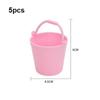 5pcs 6 Colors Doll Miniature Bucket Model Mini Children Beach Small Bucket