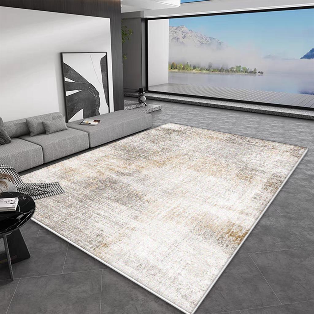 Simple Nordic Luxury Living Room Rug 140x200 Large Bedroom Carpet Fluffy Gold Design Home Decoration Antiskid Hallway Floor Mats