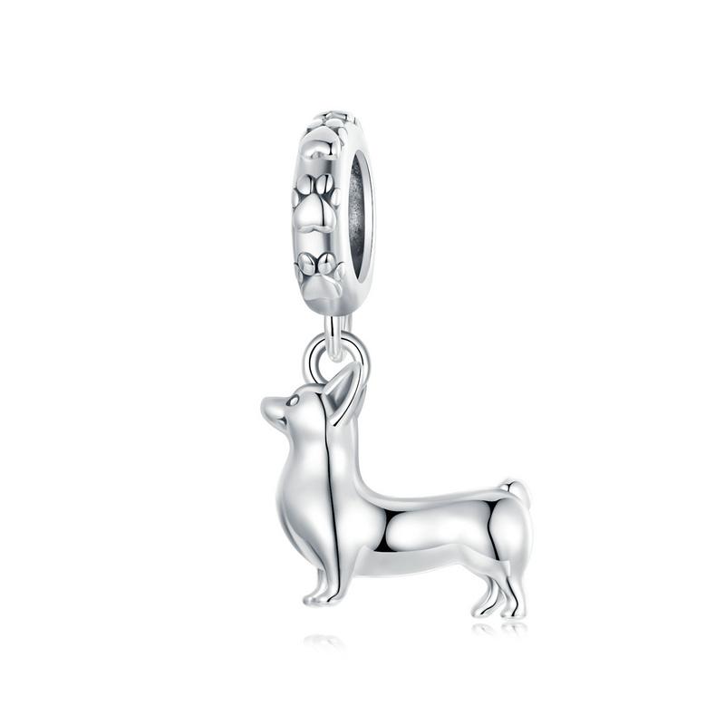 WOSTU 925 Sterling Silver Lovely Sloth Koala Beads Rabbit Cat Animal Charms Fit Original Bracelet DIY Necklace Jewelry Making