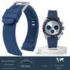 Для Seiko PROSPEX SSC813P1 SSC909P1 панда резиновый изогнутый конец Черный Синий Оранжевый ремешок для часов Силиконовый водостойкий мягкий мужской ремешок