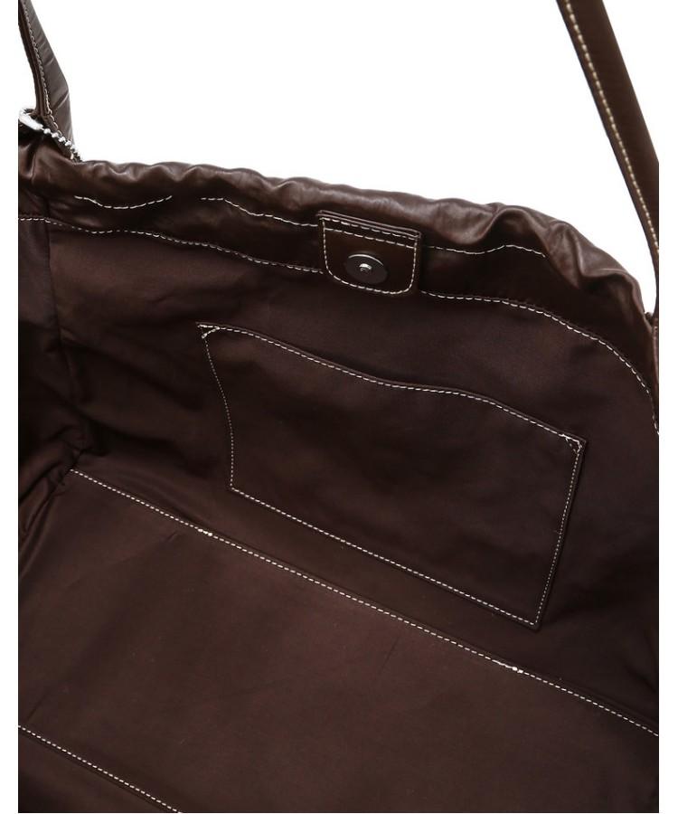 Athe Vanessabruno [Vapeur] Vape Brown Dupeskin Shoulder Bag M Aaba6E515W2