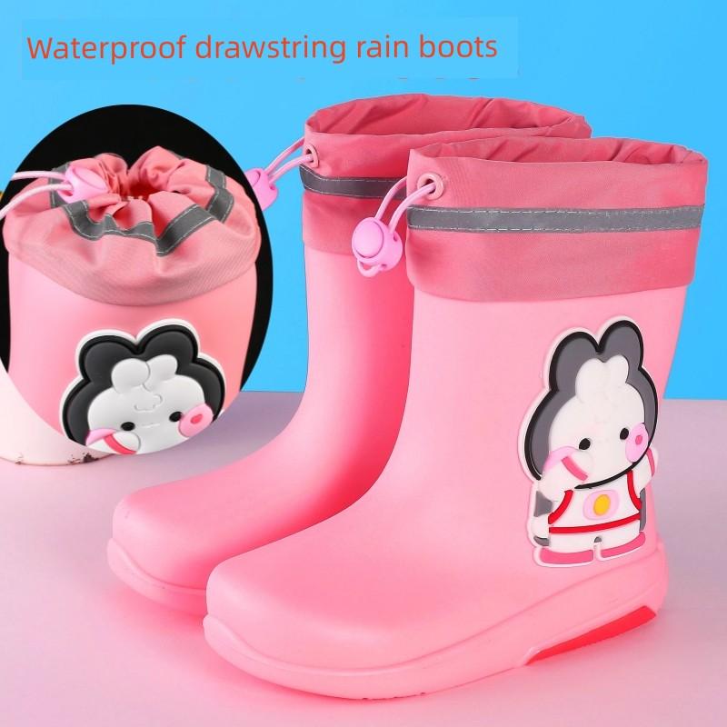 2026 New Model Children's Raincoat Kindergarten-Specific Umbrella Raincoat Boot Set for Girls and Boys, Rain Boots with Separate Upper and Lower Parts