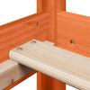 Solid Pine Wood Bed with Roof Wax Brown 75 x 190 cm