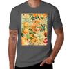 Vintage Botanical Golden Summer Day Botanical Garden Tshirt No Iron Casual Short Sleeve Top Tshirt