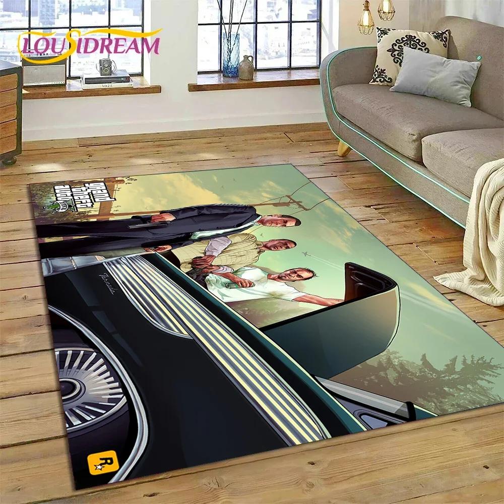 3D Игровой коврик-дорожка Grand Theft Auto (GTA) для Геймера, для Спальни, Гостиной, Домашнего Дивана, Детская Игра, Большой Декор, Напольный Коврик