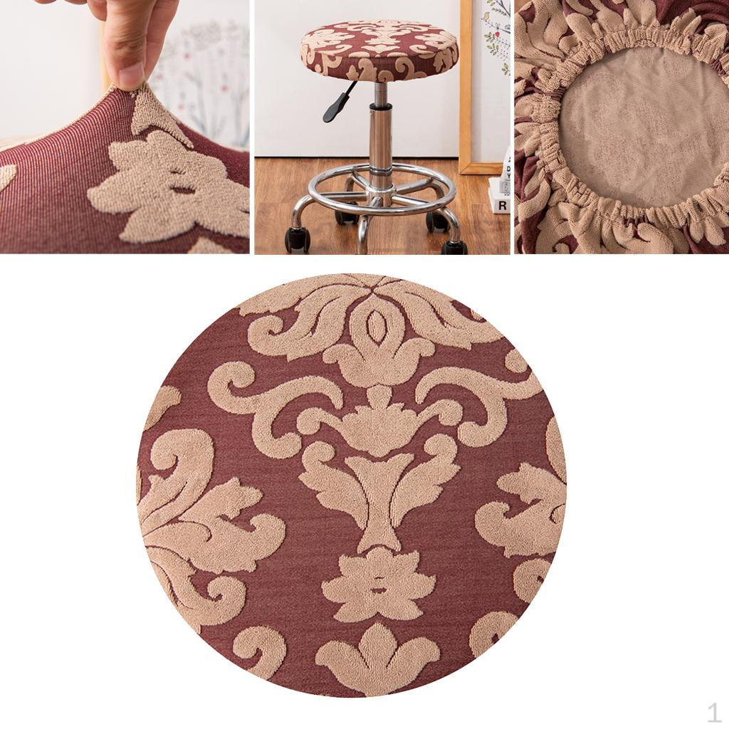 5-13cm Thick Elastic Bar Stool Cover Polyester Comfortable Round Swivel Chair Protection