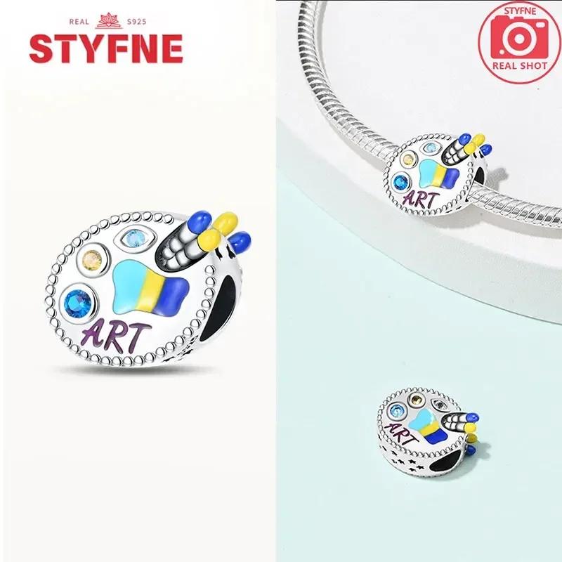 Медьоригинал Звездное небо Подсолнух Зеленое пшеничное поле Масляная живопись Подвески Бусины Для женщин DIY Изящные украшения Подарок