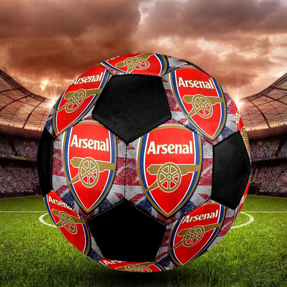 SIZE 5 Arsenal Football Club Soccer Ball Colorful All Ages Machine Stitched PVC Competition Ready Durable High-Bounce