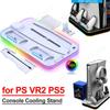Вертикальная охлаждающая подставка для геймпада PS5, стойка для игрового шлема с подсветкой RGB, подставка для зарядного устройства контроллера для PS VR2 PS5