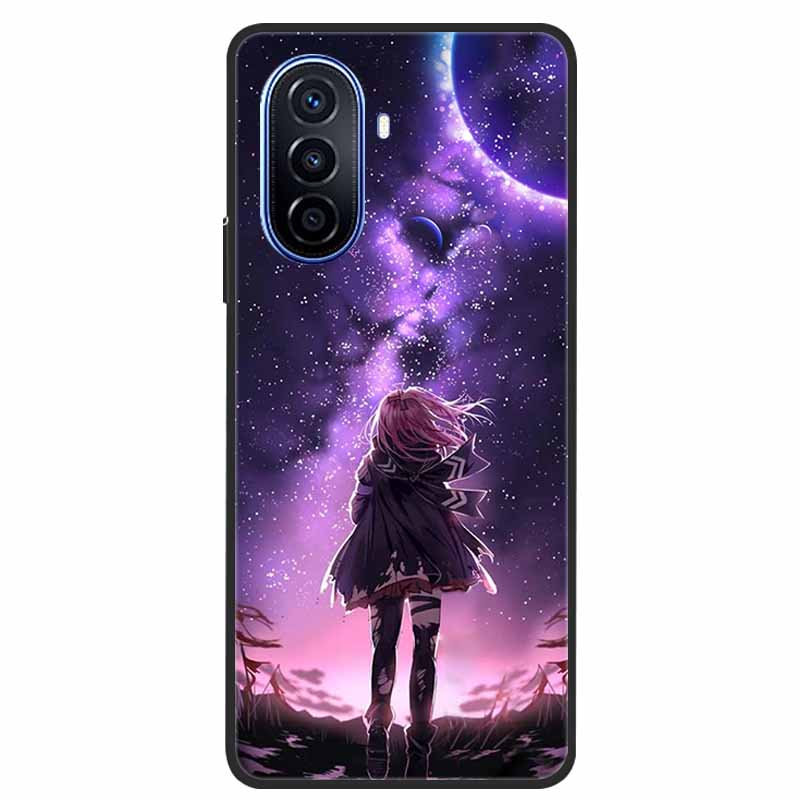 Чехол для Huawei Nova Y70 Plus Волк Черный Силиконовый Мягкий Чехол для Телефона Для Huawei Nova Y70 Задняя Крышка Чехол NovaY70 Y 70 Funda Coque