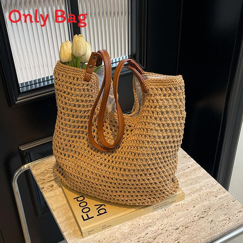 Artisanal Handwoven Small Tote With Zipper Closure For Spring Outings