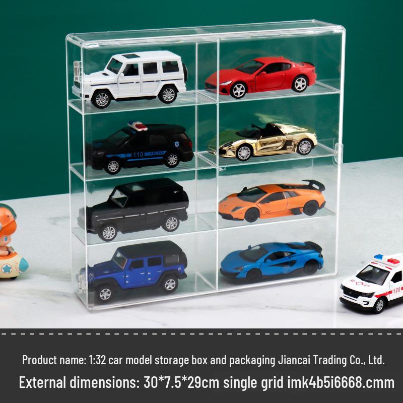 Шкаф для демонстрации и хранения игрушек Hot Wheels с отделениями - Прозрачный ящик для моделей маленьких машинок