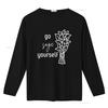 Go Sage Yourself T Shirt Spiritual Humor Green Print Vintage Washed Comfortable Homme Casual Streetwear Unisex Breathable Soft