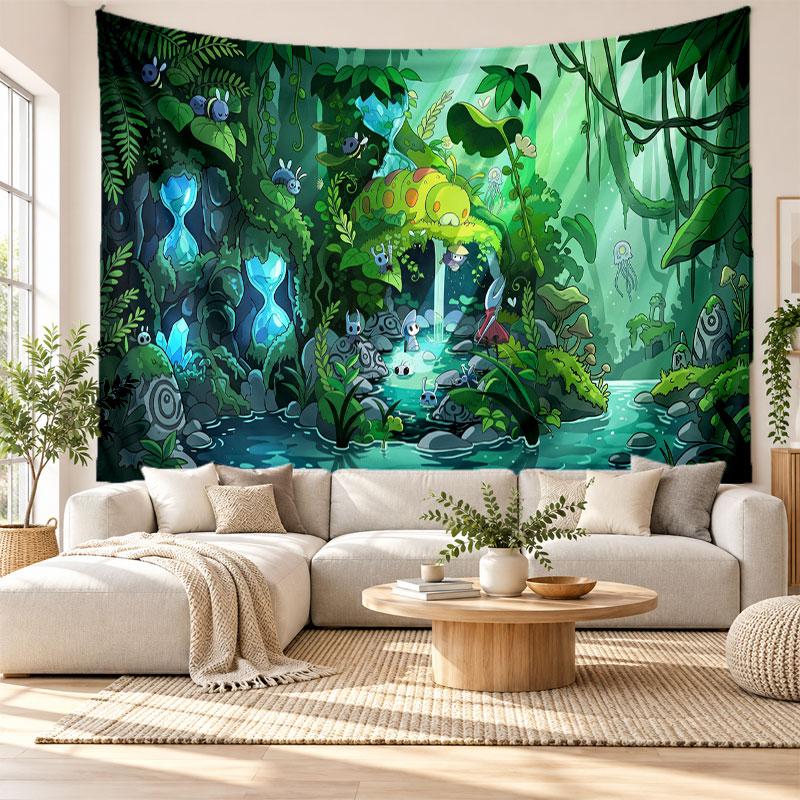 Hollow Knight Wall Tapestry Home Decor Hanging Cloth Art Background Tapestry for Bedroom