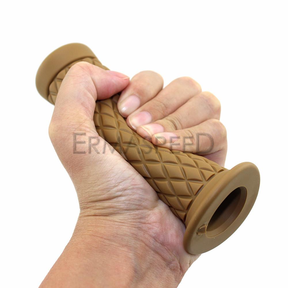 Ретро мотоциклетные ручки, универсальные 7/8 "22 мм 24 мм, нескользящие резиновые ручки руля для мото скутера, мотокросса, мотоцикла