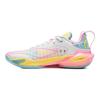 Li Ning Flash 11 Профессиональные соревновательные баскетбольные кроссовки с амортизацией TPU, износостойкие, низкие, мужские, Белый Розовый Синий ABAU053-71