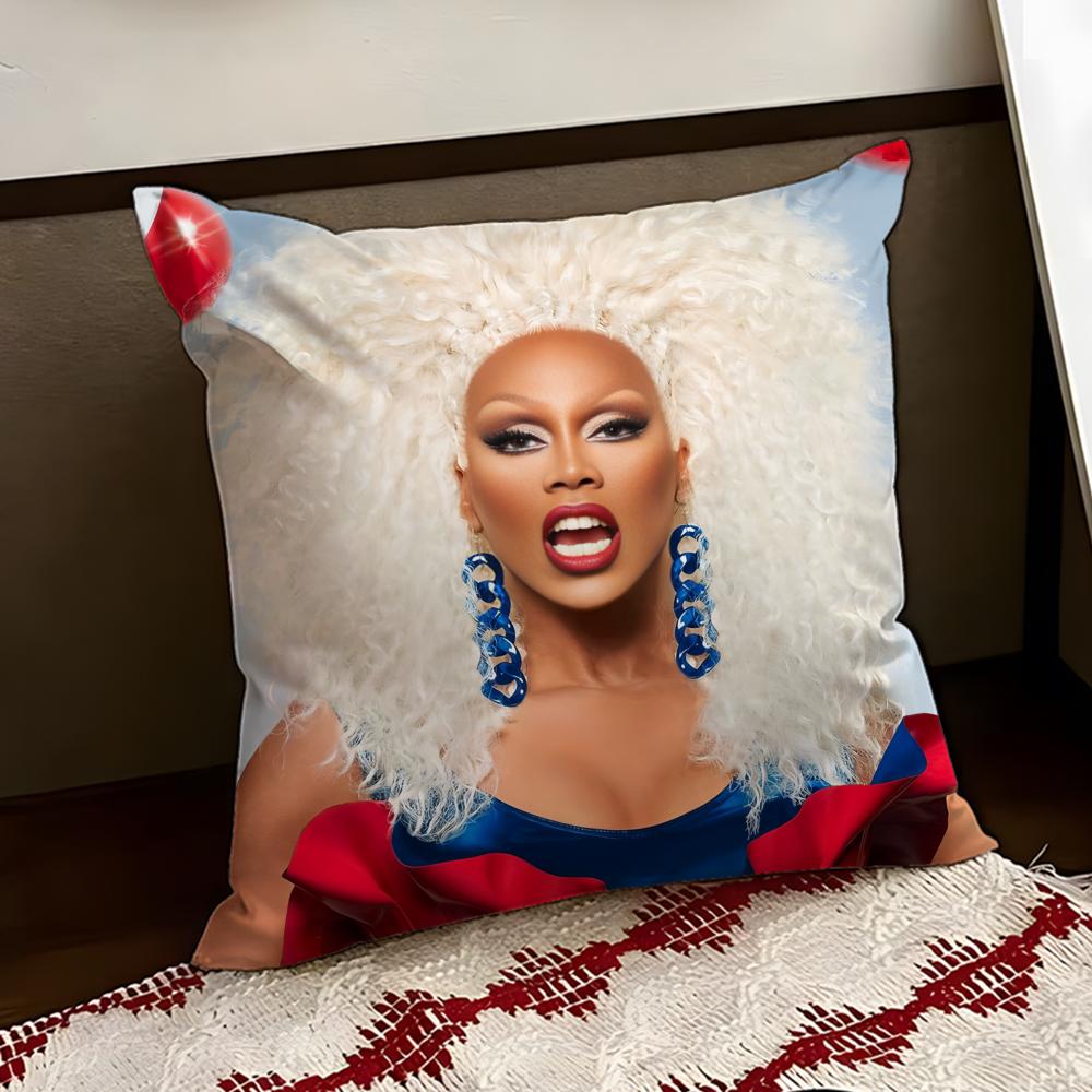 Singer RRuPaul Cushion Cover Reversible Soft Durable Pillow Cover Home Car MultiScene Use for Daily Comfort