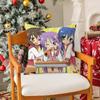 Beautiful Girl Cartoon Comics Game LLucky Star Pillow Case Silky Short Plush With Invisible Zipper Dustproof Sofa Cushion Cover