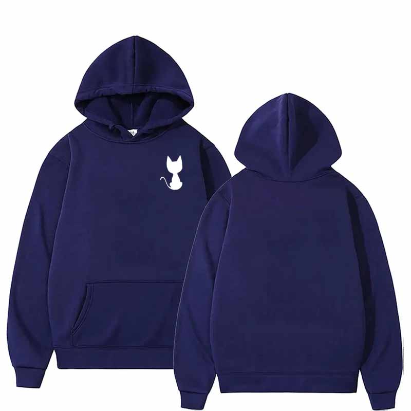 Cat Print Women Men Hoodie Set Winter Sport Loose Jogging Sweatshirt Fleece Sweat Fashion Sport Hoodie Pullover