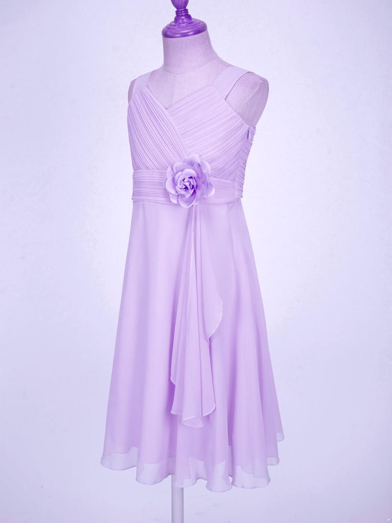 Chiffon Sleeveless Flower Girl Dress Kids Junior Bridesmaid Wedding Party Gown Formal Dresses