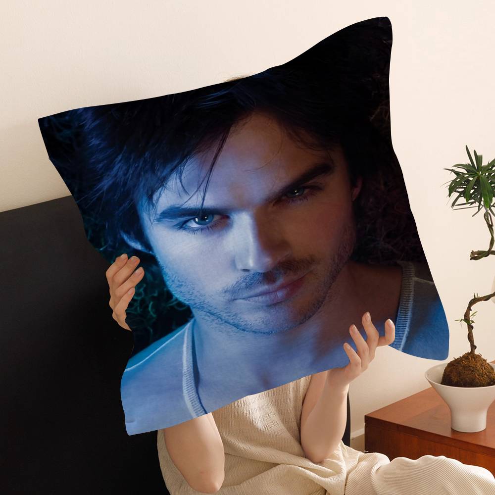 Чехол на подушку Damon Salvatore Дневники вампира Наволочка для автомобильной подушки-плед для дивана Автомобильный Рождественский подарок xсм xсм