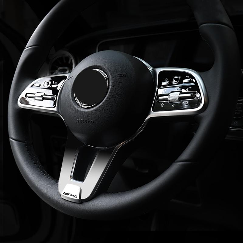 GLC GLB Персонализированные наклейки-эмблемы на руль автомобиля Значок AMG Для Mercedes Benz AMG GLE GLS CLS GLC CLA GLK ML C197 R231 W1