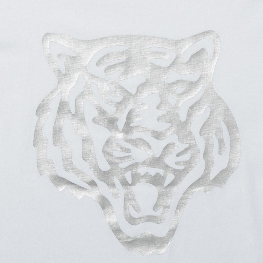 ONITSUKA TIGER Футболка-пуловер с круглым вырезом и принтом, со спущенным плечом и коротким рукавом, унисекс, белая 2183B455-100