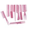 8Pcs Professional Combs Hairdressing Tail Comb Carbon Anti Static Comb Hair Cutting Comb